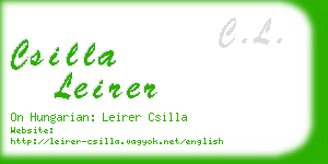 csilla leirer business card